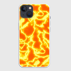 Чехол для iPhone 13 с принтом Огненная вспышка в Кировске,  |  | Тематика изображения на принте: abstract | fire | flame | flash | gradient | lightning | neon | orange | абстракция | в огне | взрыв | вспышка | горящий | градиент | лава | молния | неоновый | огненные молнии | огонь | оранжевый принт | переливы | пламя | пожар
