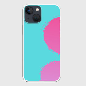 Чехол для iPhone 13 mini с принтом Розово голубой градиент в Кировске,  |  | gradient | абстракция | геометрия | градиент | круги