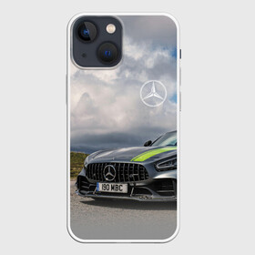 Чехол для iPhone 13 mini с принтом Mercedes V8 Biturbo Racing Team AMG в Кировске,  |  | car | germany | mercedes | motorsport | nature | power | prestige | racing | team | автомобиль | автоспорт | германия | гонка | мерседес | мощь | престиж | природа