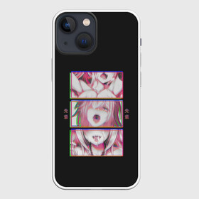 Чехол для iPhone 13 mini с принтом Ahegao девушка в Кировске,  |  | ahegao | ахегао | девушка | розовый