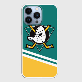 Чехол для iPhone 13 Pro с принтом Анахайм Дакс, NHL в Кировске,  |  | anahaim ducks | anaheim | anaheim ducks | ducks | hockey | nhl | usa | дакс | нхл | спорт | сша | хоккей | шайба