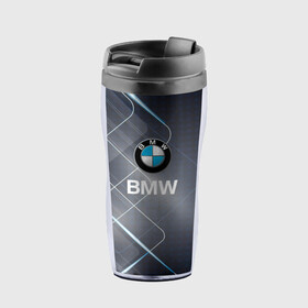 Термокружка-непроливайка с принтом [BMW] Logo в Кировске, внутренняя часть — пищевой пластик, наружная часть — прозрачный пластик, между ними — полиграфическая вставка с рисунком | объем — 350 мл, герметичная крышка | bmw | bmw performance | m | motorsport | performance | бмв | моторспорт