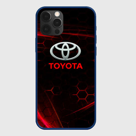 Чехол для iPhone 12 Pro с принтом [Toyota] Неоновые соты в Кировске, силикон | область печати: задняя сторона чехла, без боковых панелей | auto | sport | toyota | авто | автомобиль | бренд | спорт | тойота