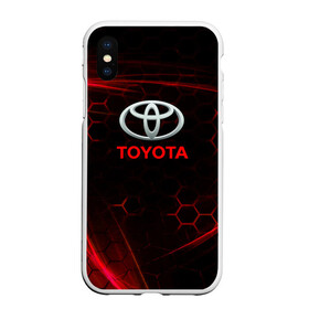 Чехол для iPhone XS Max матовый с принтом [Toyota] Неоновые соты в Кировске, Силикон | Область печати: задняя сторона чехла, без боковых панелей | auto | sport | toyota | авто | автомобиль | бренд | спорт | тойота