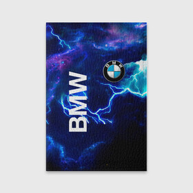 Обложка для паспорта матовая кожа с принтом [BMW] Синяя молния в Кировске, натуральная матовая кожа | размер 19,3 х 13,7 см; прозрачные пластиковые крепления | Тематика изображения на принте: bmw | bmw performance | m | motorsport | performance | бмв | моторспорт