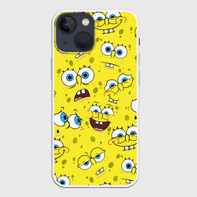 Чехол для iPhone 13 mini с принтом Губка Боб   SpongeBob pattern в Кировске,  |  | Тематика изображения на принте: sponge bob | spongebob | губка боб | квадратные штаны | сквэр пэнтс | спанч боб