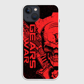 Чехол для iPhone 13 с принтом Gears 5   Gears of War в Кировске,  |  | gears 5 | gears of war | винтовка лансер | игры | череп | шестерёнка