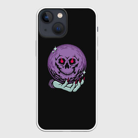 Чехол для iPhone 13 mini с принтом Gaze Of Death в Кировске,  |  | ball | death | eyes | face | fiery | fire | gaze | halloween | hand | magic | magical | of | sight | skull | witch | ведьма | взгляд | глаза | для | колдунья | лицо | магический | магия | маникюр | огненный | огонь | предсказаний | рука | хэллоуи