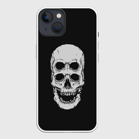 Чехол для iPhone 13 с принтом Terrible Skull в Кировске,  |  | Тематика изображения на принте: bone | bones | halloween | horrible | monster | mutant | old | scary | siamese | sinister | skeleton | skull | terrible | twin | близнец | зловещий | кости | кость | монстр | мутант | сиамский | скелет | старый | страшный | ужасный | хэллоуин | череп