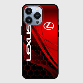 Чехол для iPhone 13 Pro с принтом LEXUS RED GEOMETRY | ЛЕКСУС в Кировске,  |  | auto | lexus | sport | авто | автомобиль | автомобильные | бренд | лексус | марка | машины | спорт