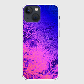 Чехол для iPhone 13 mini с принтом Абстрактный пурпурно синий в Кировске,  |  | абстрактный | волны | молодежный | морская пена | мраморный | розовый | синий | современный | фиолетовый