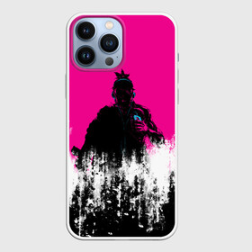 Чехол для iPhone 13 Pro Max с принтом Катана Зеро Самурай | Katana Zero Anime в Кировске,  |  | anime | grunge | japan | pink | аниме | анимэ | гранж | иероглифы | мульт | полосы | потертости | самурай | символ | узоры | япония