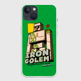 Чехол для iPhone 13 с принтом Железный Голем   Minecraft в Кировске,  |  | craft | golem | iron | mine | minecraft | блоки | голем | деревянный | добывать | железный | каменный | компьютерная игра | крафт | кубики | майн | майнкрафт | манкрафт | нейтральный моб | ремесло | скин | снежный