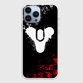 Чехол для iPhone 13 Pro Max с принтом DESTINY 2 RED  WHITE PATTERN LOGO в Кировске,  |  | bungie | cayde 6 | cyd6 | destiny | destiny 2 | forsaken | gambit | ghost | hunter | light | mara sov | titan | warlock | банги | варлок | габмит | дестини | дестини 2 | зур | кейд | кейд 6 | коро | мара сов | отвергнутые 