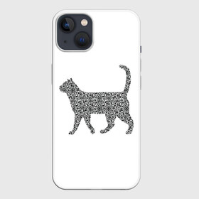 Чехол для iPhone 13 с принтом QR   кот в Кировске,  |  | lockdown | qrкод | коронавирус | кот | котики | минимализм