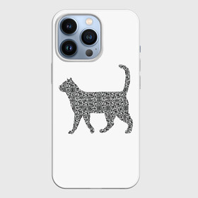 Чехол для iPhone 13 Pro с принтом QR   кот в Кировске,  |  | Тематика изображения на принте: lockdown | qrкод | коронавирус | кот | котики | минимализм