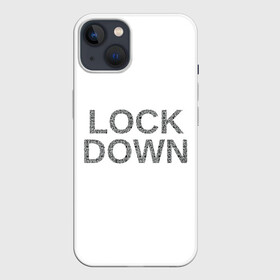 Чехол для iPhone 13 с принтом QR Lockdown (англ) в Кировске,  |  | covid | lockdown | qrкод | коронавирус | минимализм