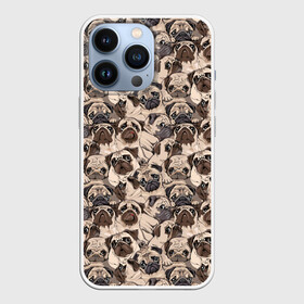 Чехол для iPhone 13 Pro с принтом Мопсы (Pugs) в Кировске,  |  | Тематика изображения на принте: animal | dog | pugs | барбос | бобик | год собаки | друг человека | животное | зверь | ищейка | кинолог | кость | лайка | лапы | мопсы | пес | собака | собаковод | собачка | собачник | хищник | четвероногий | шарик