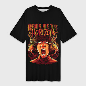 Платье-футболка 3D с принтом BMTH  BRING ME THE HORIZON в Кировске,  |  | bmth | bring me the horizon | rock | зарубежный рок | музыка | рок