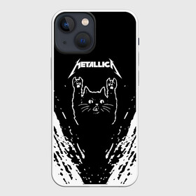 Чехол для iPhone 13 mini с принтом Мяуталлика   Meowtallica. в Кировске,  |  | metallica | кот | котэ | металлика | музыка | рок