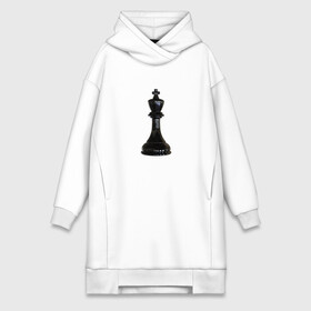 Платье-худи хлопок с принтом Шахматная фигура Чёрный король в Кировске,  |  | игра | игровая | игры | короли | король | логика | логичные | настольная | настольные | спорт | спортивная | фигура | фигурка | фигурки | фигуры | чёрные | чёрный | шахматный | шахматы