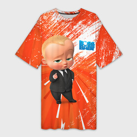 Платье-футболка 3D с принтом Босс Молокосос  Boss Baby в Кировске,  |  | baby | babycorp | boss | босс | бэбикорп | молокосос | темплтон