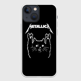Чехол для iPhone 13 mini с принтом Meowtallica. в Кировске,  |  | metallica | кот | котэ | металлика | музыка | рок