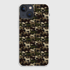 Чехол для iPhone 13 mini с принтом Лошади (камуфляж) в Кировске,  |  | animals | camouflage | horse | military camouflage | safari | wild horse | zoo | военный камуфляж | дикая лошадь | дикая природа | жеребец | животные | звери | зоопарк | камуфляж | кляча | кобыла | конь | лошадь | маскировка | милитари