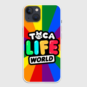 Чехол для iPhone 13 с принтом TOCA LIFE WORLD   ТОКА ЛАЙФ ВОРЛД   ПОЛОСЫ в Кировске,  |  | Тематика изображения на принте: leon | nari | rita | toca life | toca life world | zeke | зик | леон | нари | разноцветный | рита | тока лайф ворлд