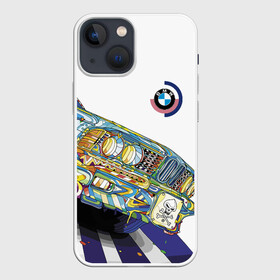 Чехол для iPhone 13 mini с принтом Бэха в стиле поп арт в Кировске,  |  | bmw | car | color | paint | pop art | skull | автомобиль | бмв | краска | поп арт | тюнинг | цвет | череп
