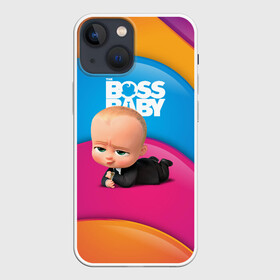 Чехол для iPhone 13 mini с принтом Boss baby rainbow в Кировске,  |  | baby | boss | boss baby | босс | босс молокосос | маленький босс | малыш | мальчик | молокосос | ребенок