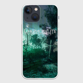 Чехол для iPhone 13 mini с принтом Chernobylite игровой арт в Кировске,  |  | art | chernobylite | game | horror | shooter | арт | выживалка | зона | игра | лес | ночь | отчуждения | рыжий | рыжий лес | химинюк | хоррор | чернобыль