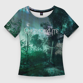 Женская футболка 3D Slim с принтом Chernobylite игровой арт в Кировске,  |  | art | chernobylite | game | horror | shooter | арт | выживалка | зона | игра | лес | ночь | отчуждения | рыжий | рыжий лес | химинюк | хоррор | чернобыль
