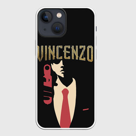 Чехол для iPhone 13 mini с принтом Винченцо в Кировске,  |  | vincenzo | винценцо | галстук | кассано | пистолет | со джунки