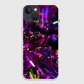 Чехол для iPhone 13 с принтом Фиолетовый бриллиант в Кировске,  |  | абстракция | пестрый | сиреневый | фиолетовый | яркий