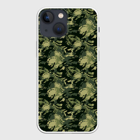 Чехол для iPhone 13 mini с принтом Крабы (камуфляж) в Кировске,  |  | camouflage | crabs | disguise | hunting camouflage | khaki | lobster | maskhalat | military | military camouflage | военный камуфляж | дно | камуфляж | крабы | лобстер | маскировка | масхалат | милитари | море | морские жители | океан | омар