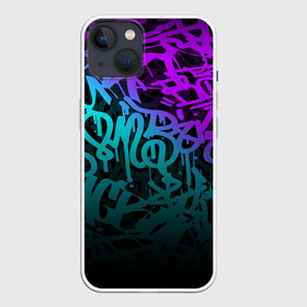 Чехол для iPhone 13 с принтом НЕОНОВОЕ ГРАФФИТИ   NEON в Кировске,  |  | felipe pantone | grafiti | ionрисунки | paint | street art | urban | город | граффити | искусство | кирпичи | краски | стена | улицы | уличное искусство