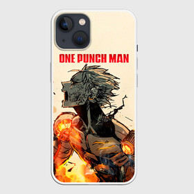 Чехол для iPhone 13 с принтом Разрушение Геноса One Punch Man в Кировске,  |  | genos | genoсide | jenosu | one punch man | one punchman | onepunchman | oni saibogu | аниме | ван панч мен | ванпанчмен | генос | кибердемон | кибернетическое тело | манга | сильнейший человек | человек одинудар | человек одного удара