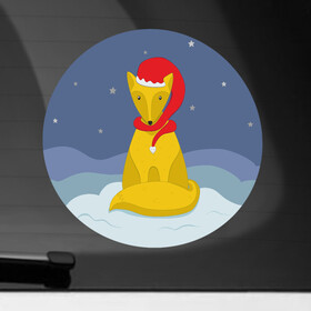 Наклейка на автомобиль с принтом Лиса на снегу в красной зимней шапке в Кировске, ПВХ |  | звезды | зима | колпак | круг | лис | лиса | лисенок | мех | милота | небо | новый год | ночь | пес | праздник | снег | собака | шапка | щенок