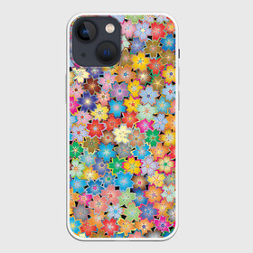Чехол для iPhone 13 mini с принтом цветы цветочки в Кировске,  |  | 8март | вечеринка | диджей | диско | квест | луг | март | паттерн | танцпол | техно | транс | цветы