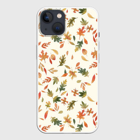 Чехол для iPhone 13 с принтом Тёплая осень в Кировске,  |  | арт | дерево | листок | листья | листья дерева | листья деревьев | осень | рисунок