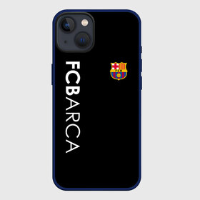 Чехол для iPhone 13 с принтом FC BARCA BLACK STYLE в Кировске,  |  | barca | barcelona | fc barca | барка | барселона