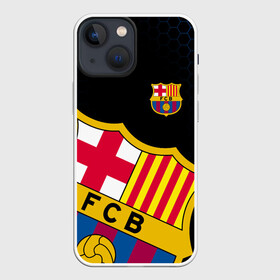 Чехол для iPhone 13 mini с принтом FC BARCELONA LOGOBOMBING ФИРМЕННЫЕ ЦВЕТА в Кировске,  |  | barca | barcelona | fc barca | барка | барселона