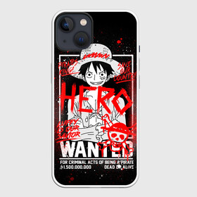 Чехол для iPhone 13 с принтом One Piece: Разыскивается Манки Д Лаффи в Кировске,  |  | anime | hero | monkey d luffy | one piece | wanted | аниме | ванпис | манга | манки д лаффи | манки д луффи | соломенная шляпа