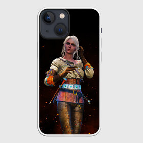 Чехол для iPhone 13 mini с принтом Сiri в Кировске,  |  | ciri | fire | wild hunt | witch | witcher | амулет | ведьма | ведьмак | волк | дикая охота | оберег | огонь | цири