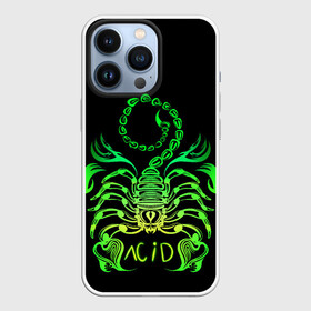 Чехол для iPhone 13 Pro с принтом Acid scorpion в Кировске,  |  | acid | acid scorpion | scorpion | кислота | кислотный скорпион | неон | неоновые узоры | скорпион | узоры