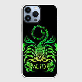 Чехол для iPhone 13 Pro Max с принтом Acid scorpion в Кировске,  |  | acid | acid scorpion | scorpion | кислота | кислотный скорпион | неон | неоновые узоры | скорпион | узоры
