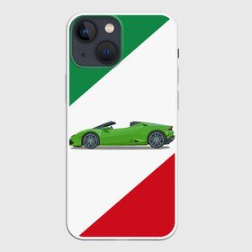 Чехол для iPhone 13 mini с принтом Lamborghini (Италия) в Кировске,  |  | auto | car | cars | italia | italy | lamborghini | авто | автомобиль | италия | ламбо | ламборгини | машина | тачка