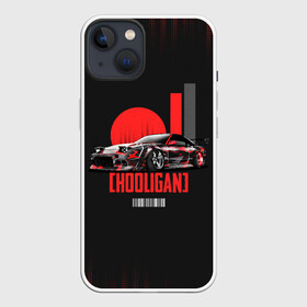 Чехол для iPhone 13 с принтом HOOLIGAN (HOONIGAN) в Кировске,  |  | 240 | car | cars | drift | hooligan | hoonigan | japan | jdm | nissan | sx | авто | автомобиль | дрифт | ниссан | тачка | хулиган | хуниган | япония