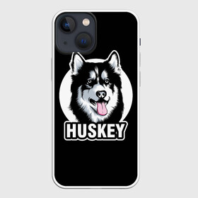 Чехол для iPhone 13 mini с принтом Собака Хаски (Husky) в Кировске,  |  | alaska | animal | dog | husky | siberian husky | wolf | аляскинский маламут | волк | год собаки | друг человека | ездовая собака | животное | зверь | кинолог | лайка | пёс | сибирский хаски | сибирь | собака хаски